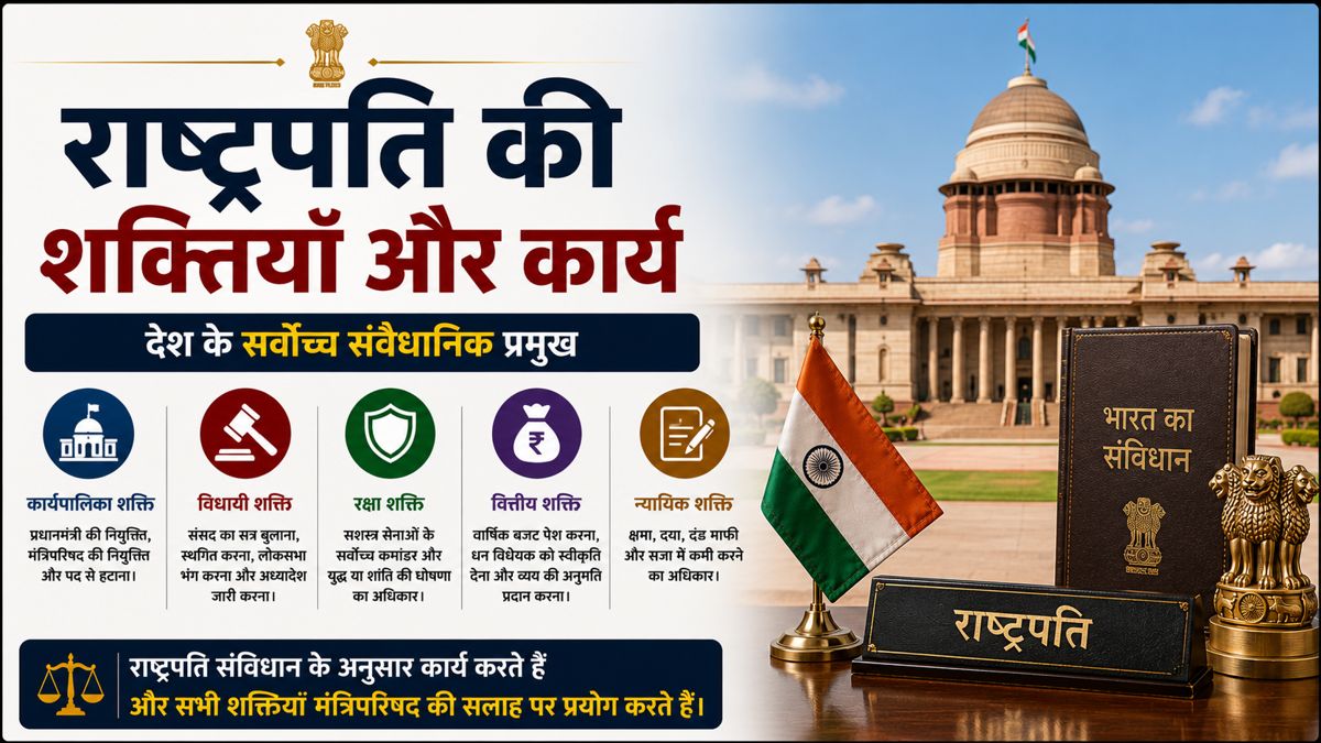 भारत के राष्ट्रपति की शक्तियाँ और संवैधानिक कार्यों की जानकारी
