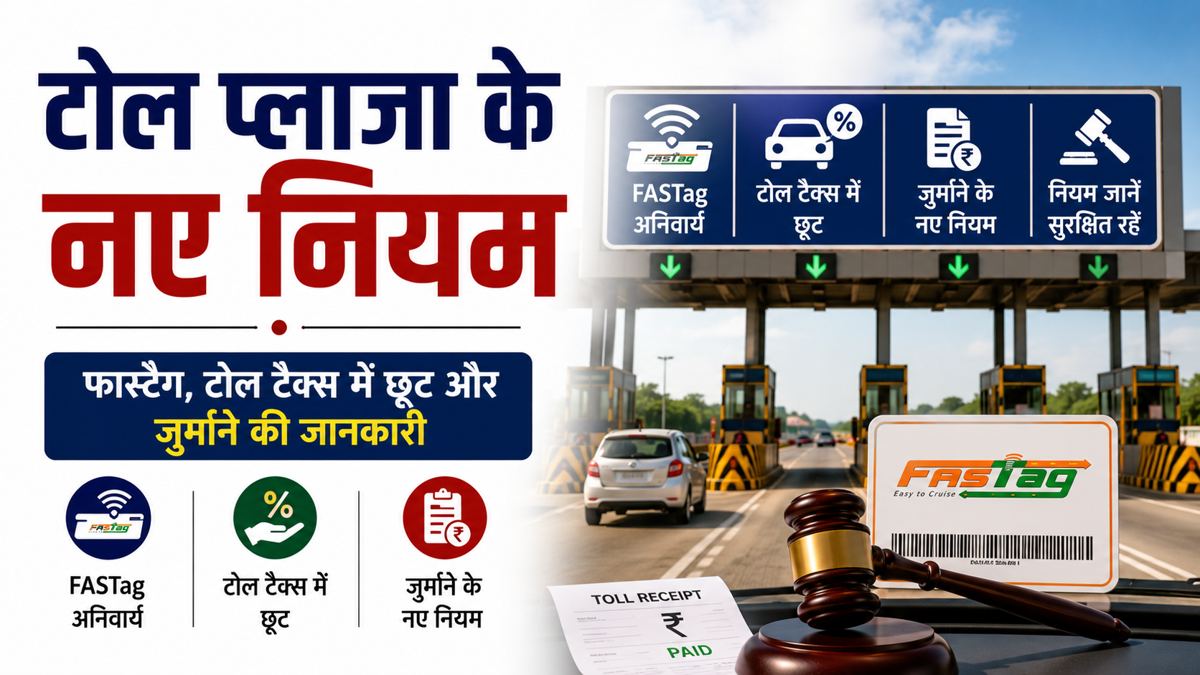 टोल प्लाजा के नए नियम - फास्टैग, टोल टैक्स में छूट और जुर्माने की जानकारी